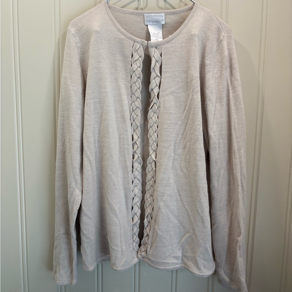 Designers Originals Beige Braided Cardigan